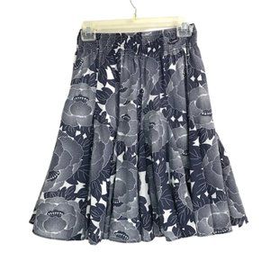 Banana Republic Blue White Fit and Flare Skirt